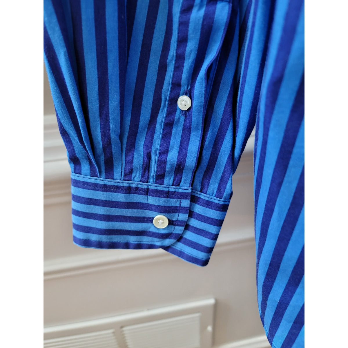 Ralph Lauren Jeans Co. Striped Button Down Shirt Men's Size XL Blue 100% Cotton