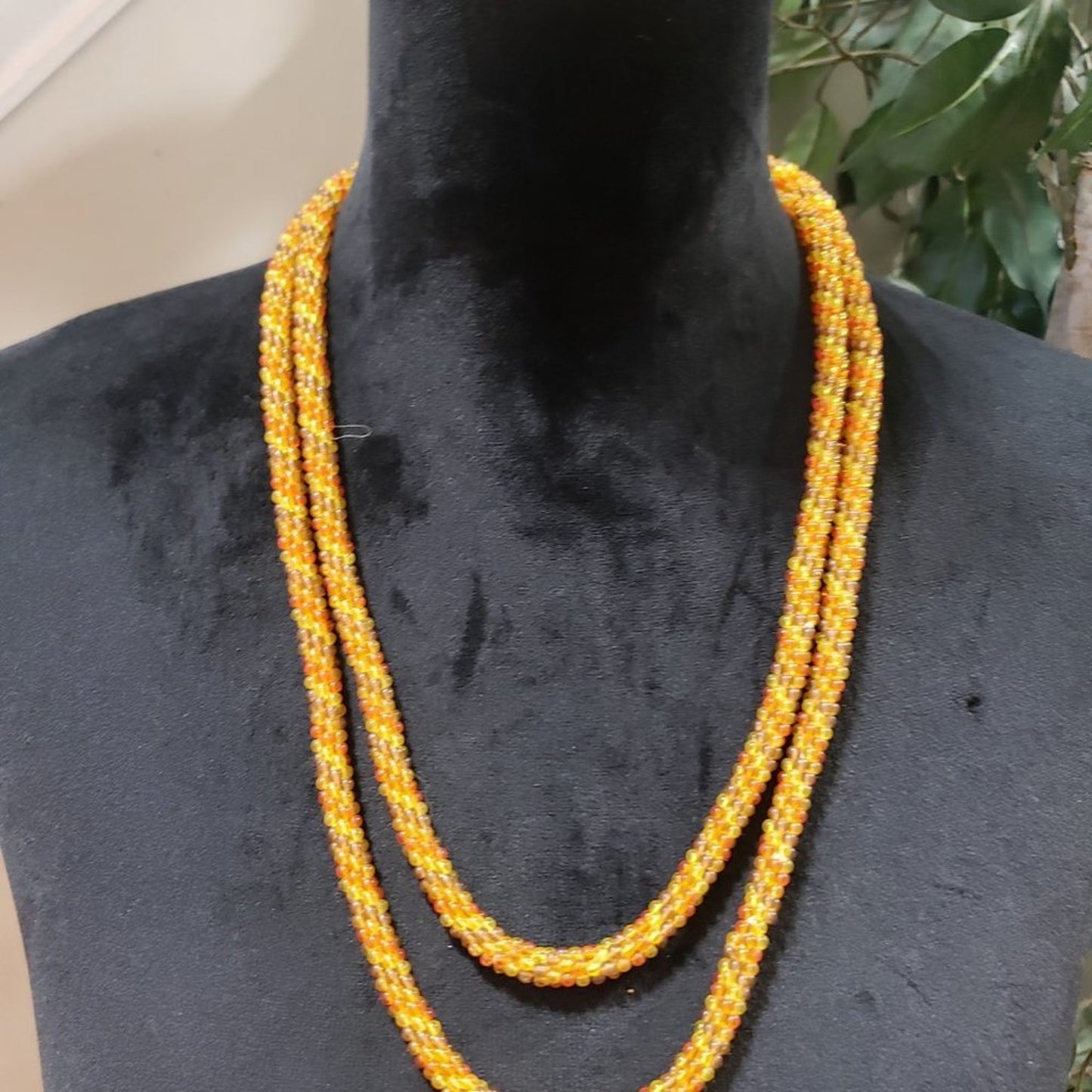 Women Fashion Elegant Double Strand Multicolor Tiny Glass Beaded Necklace
