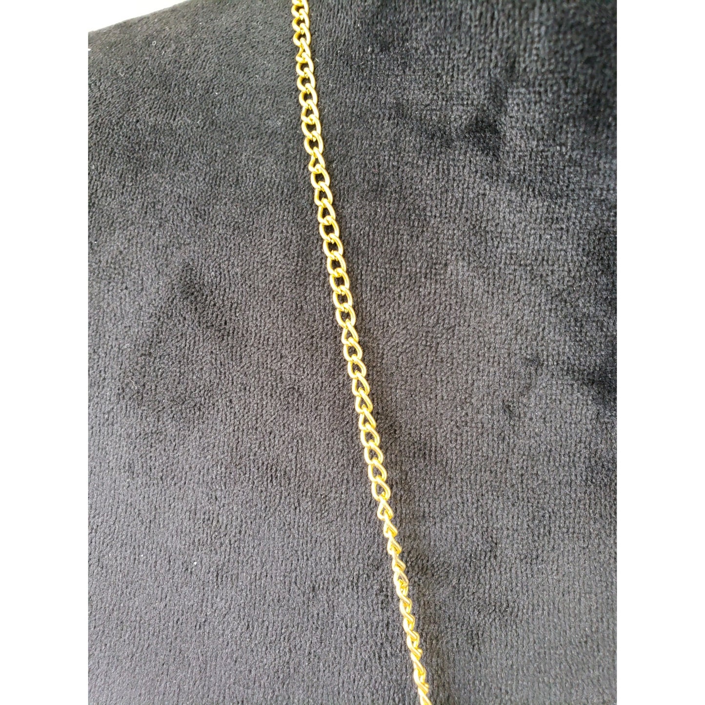 Women Fashion Gold Tone Faceted Crystal Zircon Tassel Curb Chain Lariat Necklace