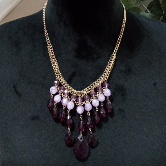Womens Fashion Elegant Rhinestones Charm Statement Necklace with Lobster Clasp