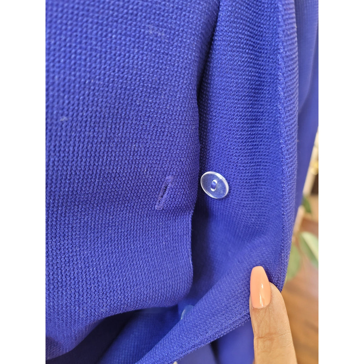 Bmj Studio Skirt Suit Women's Size 18 Blue Rhinestone Fully Lined Back Slit
