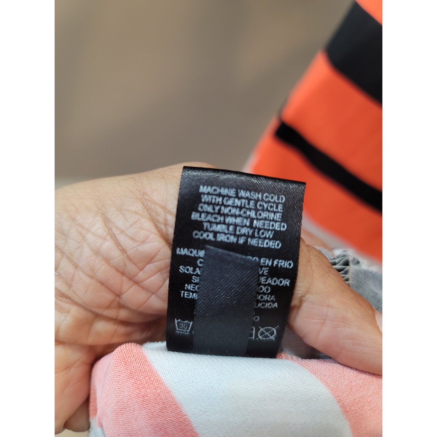 Jessica Howard Maxi Dress Women’s Small Black Orange White Striped Sleeveless