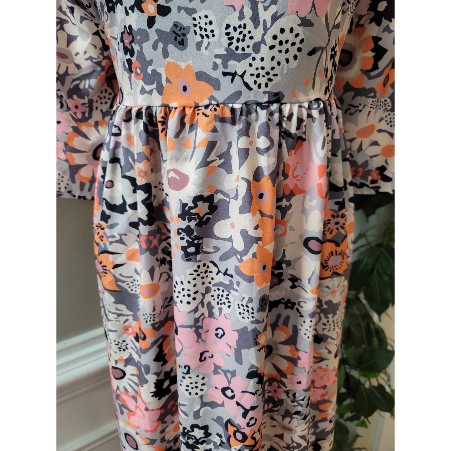 Made With Love Floral Maxi Dress Women Size L Multicolor Sustainable Boho