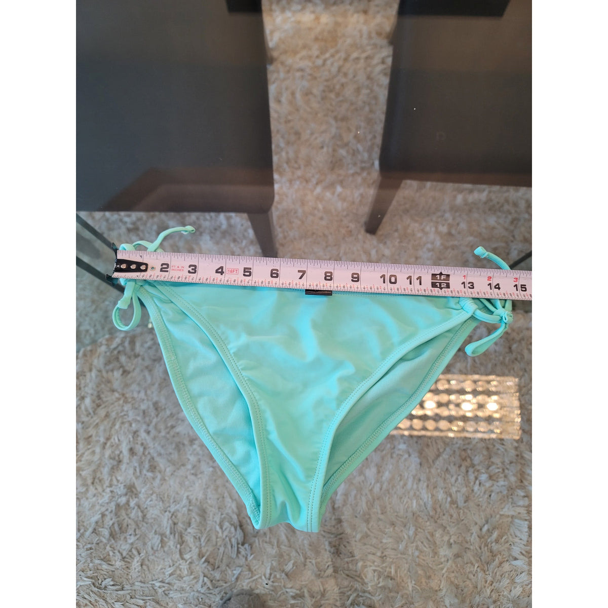 Endless Sun Bikini Set Women Large Teal Side Tie Cheeky Bottoms Twist Front