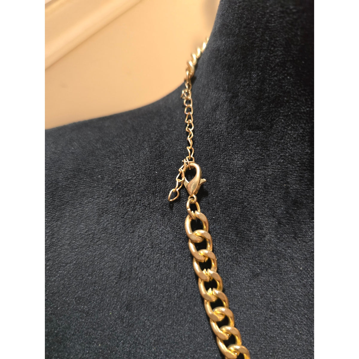 Women's Gold Tone Multi Strand Chain Necklace Layered Statement Bib Chunky Links
