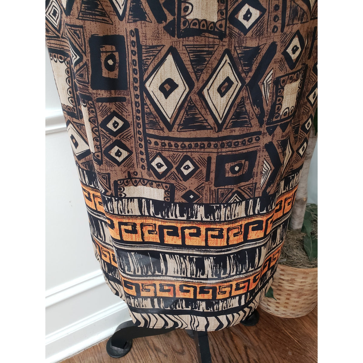 Signature By Robbie Bee Fit & Flare Dress Women's 24W Brown Lined Elastic Waist