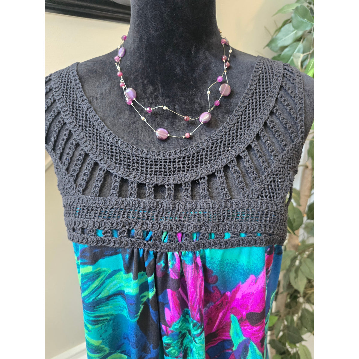 Kate & Mallory Shift Dress Women's SZ XL Multicolor Floral Pleated Back Zipper