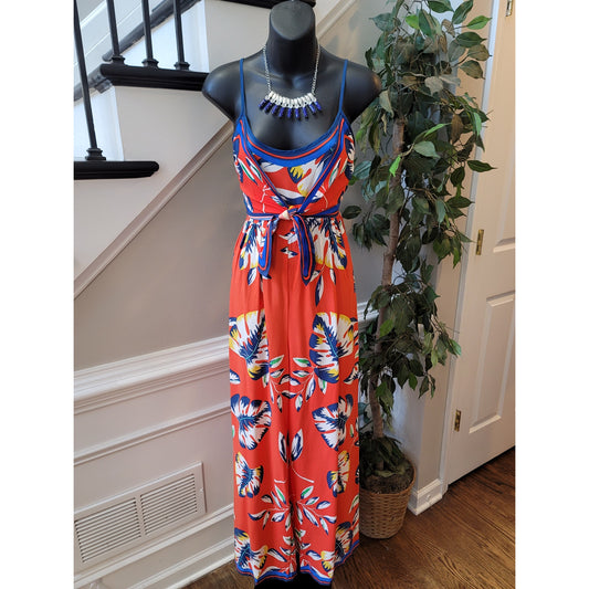 Flying Tomato Spaghetti Strap Jumpsuit Women's Size S Red Blue Summer Romper