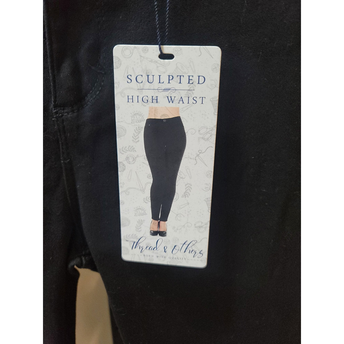 Thread & Others Sculpted High Waist Skinny Fit Jeans Women's Size 3/26 Black
