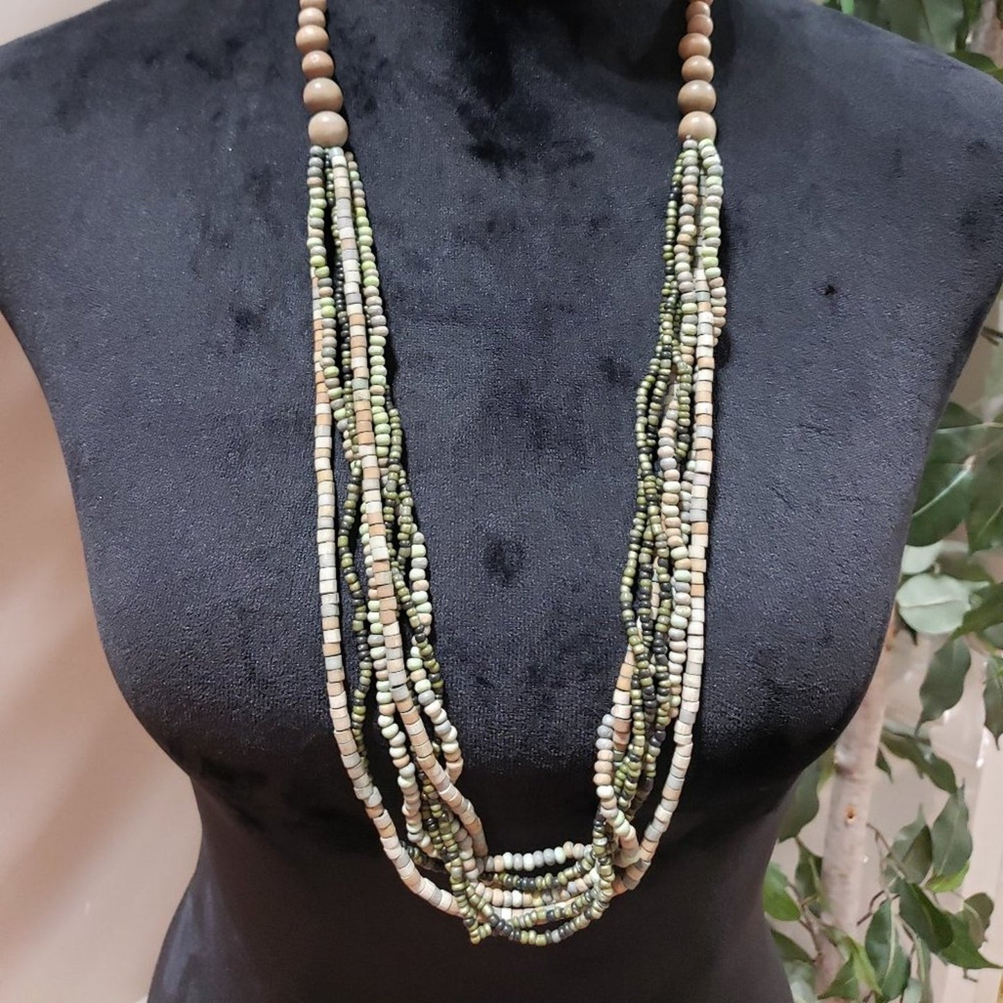 Women's Fashion Elegant Multi Strand Layered Colorful Beaded Long Necklace