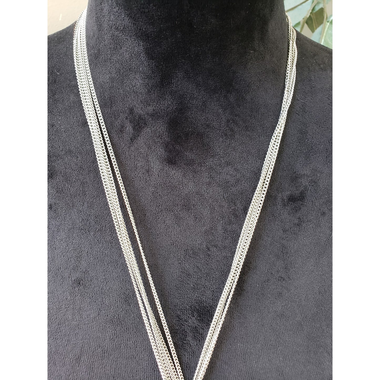 Womens Silver Tone Multi Chains Y Shape Long Tassel Necklace Jewelry w/ Lobster