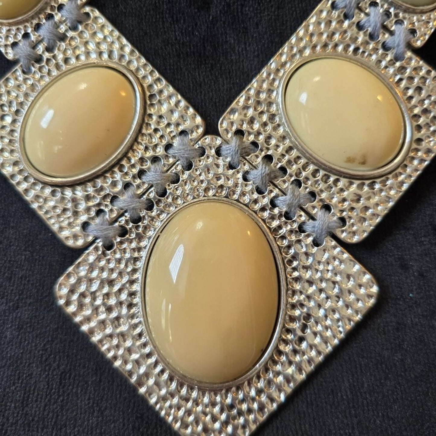 Womens Fashion Ivory Faux Pearl Silver Tone Necklace Jewelry with Lobster Clasp