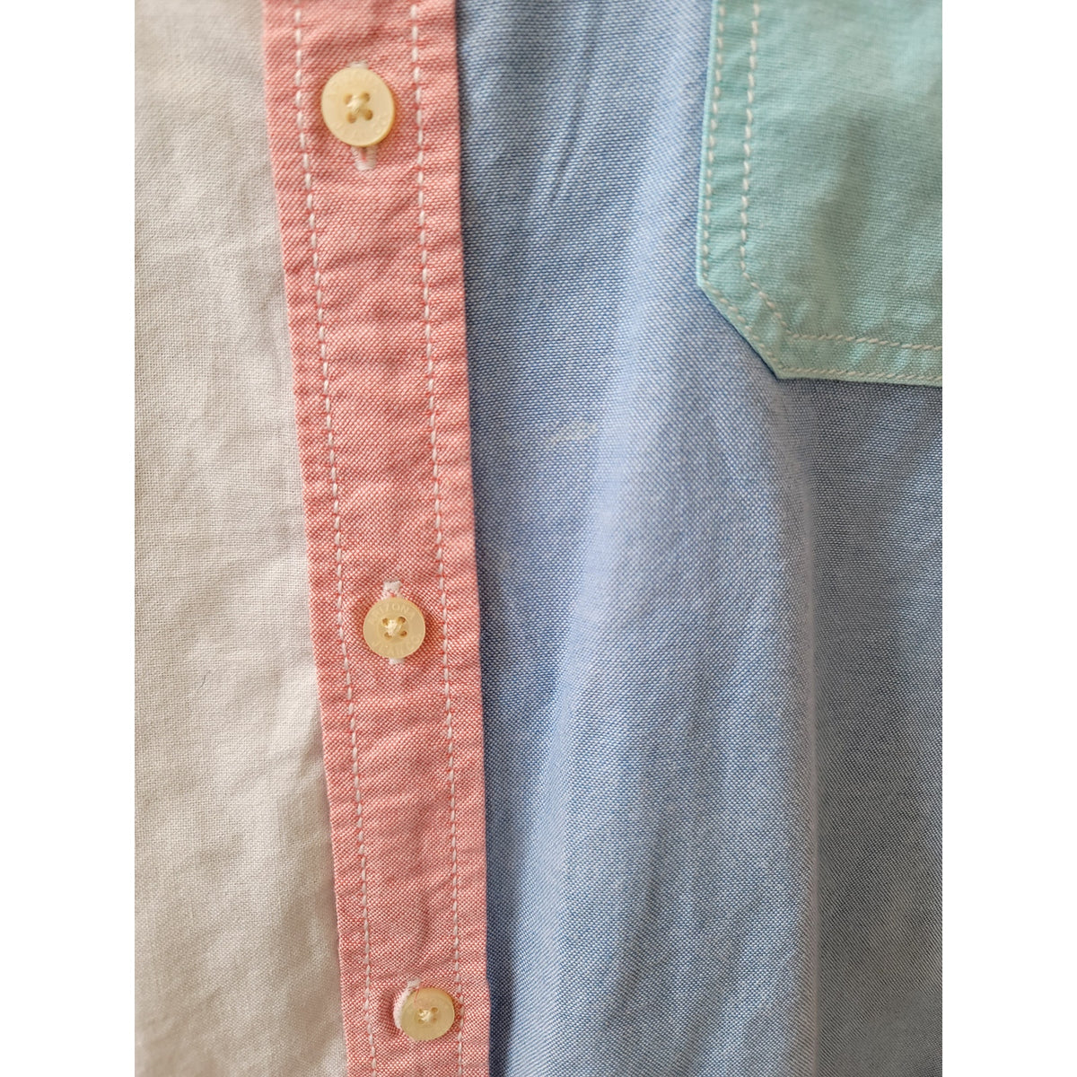 Arizona Jean Co. Button Down Shirt Men's XL Multicolor 100% Cotton Panel Design