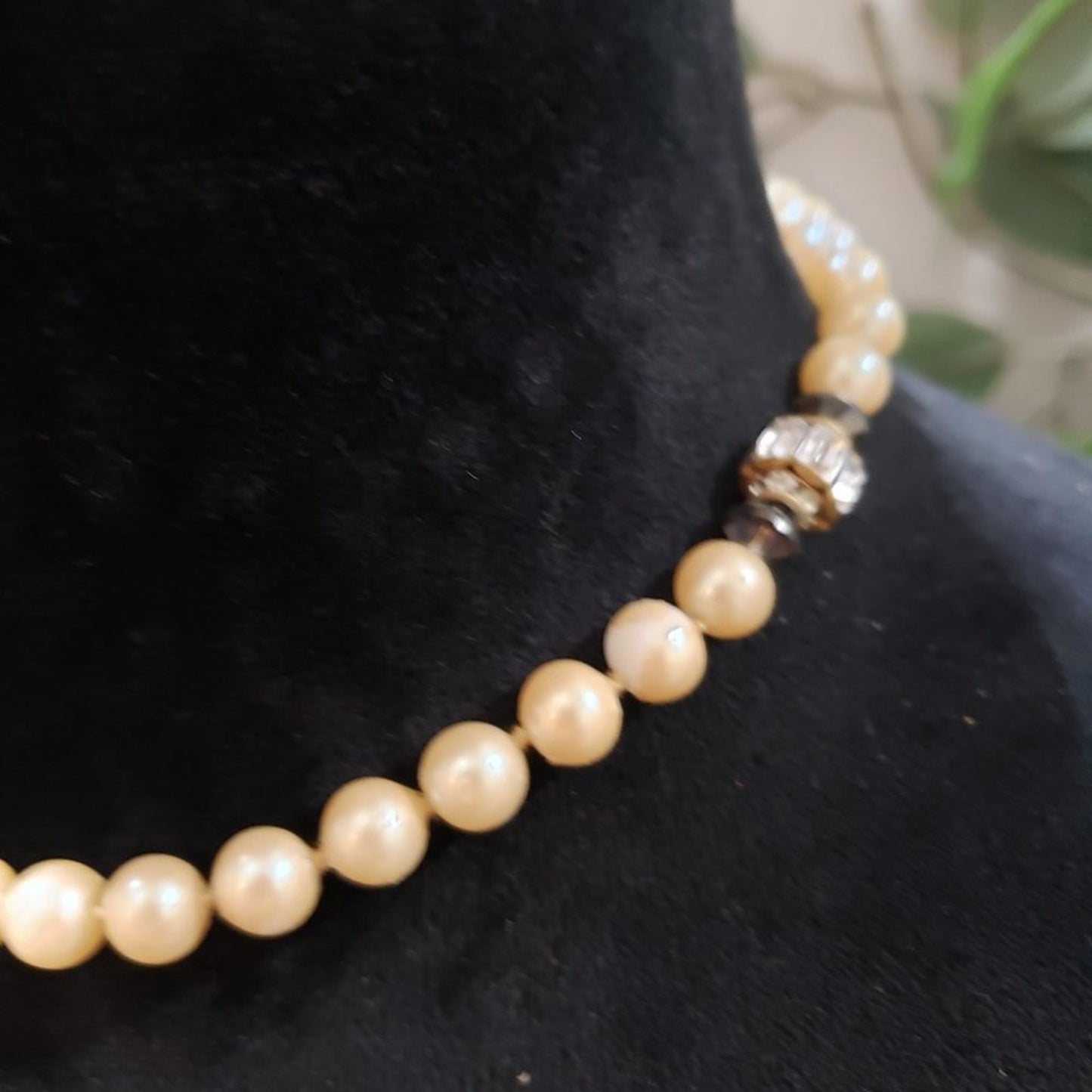 Womens Fashion Collier Pearls Faux Choker Necklace Jewelry Silver Filigree Clasp