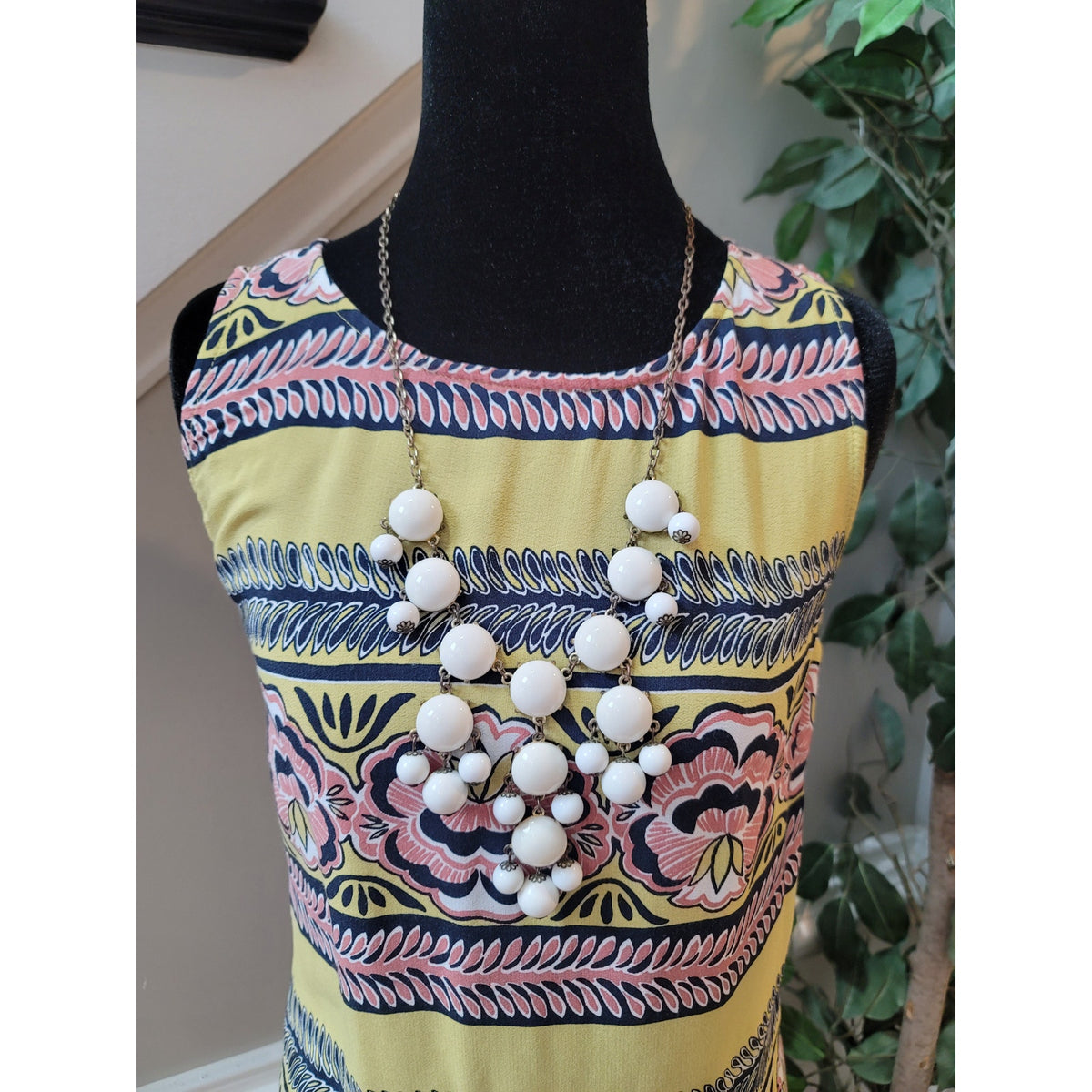 Loft Sheath Dress Women Size M Yellow Pink Blue Floral Print Sleeveless Summer