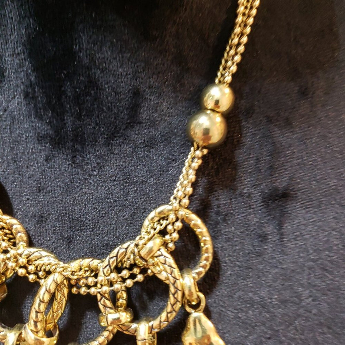 Women Red & Brown Crystal Leaf Stone Gold Tone Chain Necklace with Lobster Clasp