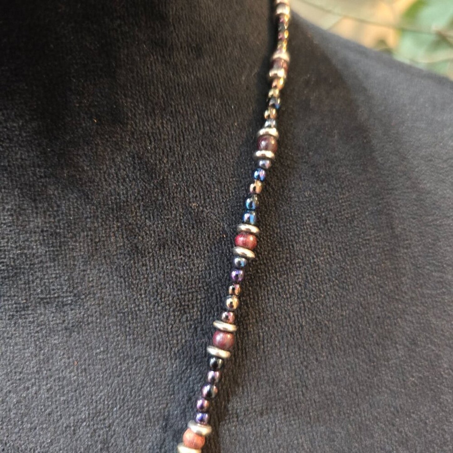Womens Fashion Multicolor Seed Beads Bohemian Necklace Jewelry with Toggle Clasp