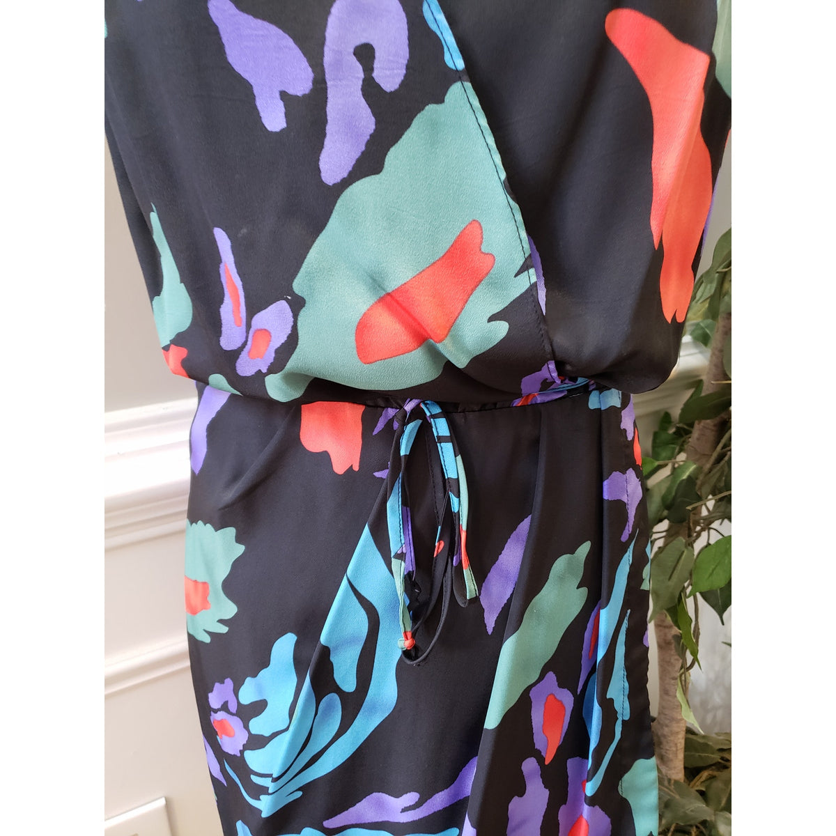 Cato Dress Women's 10 Black Multicolor Abstract Print Sleeveless Party Casual