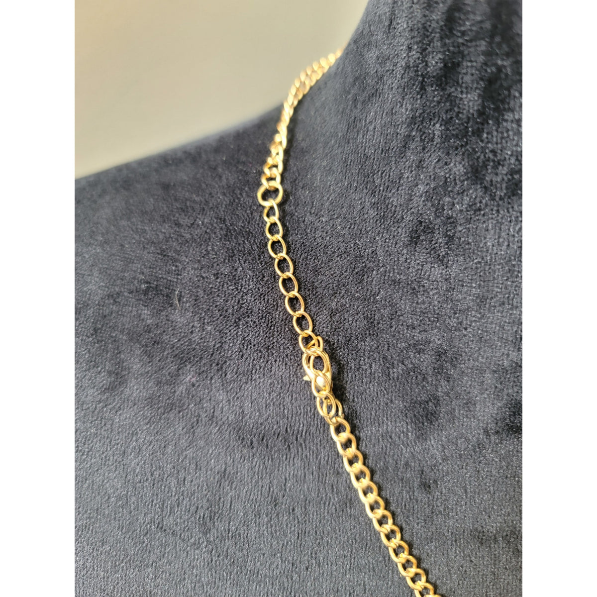 Womens Turquoise Tassel Statement Necklace with Gold Chain and Half-Moon Pendant