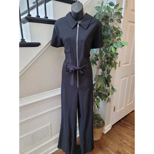 No Boundaries Jumpsuit Women’s Size XXL Black Short Sleeves Front Pockets