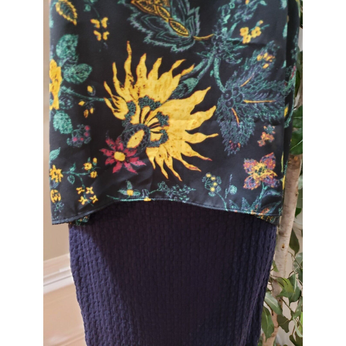 Rachel Roy Women Multi Floral Side Zip Scoop Neck Sleeveless Knee Length Dress 2