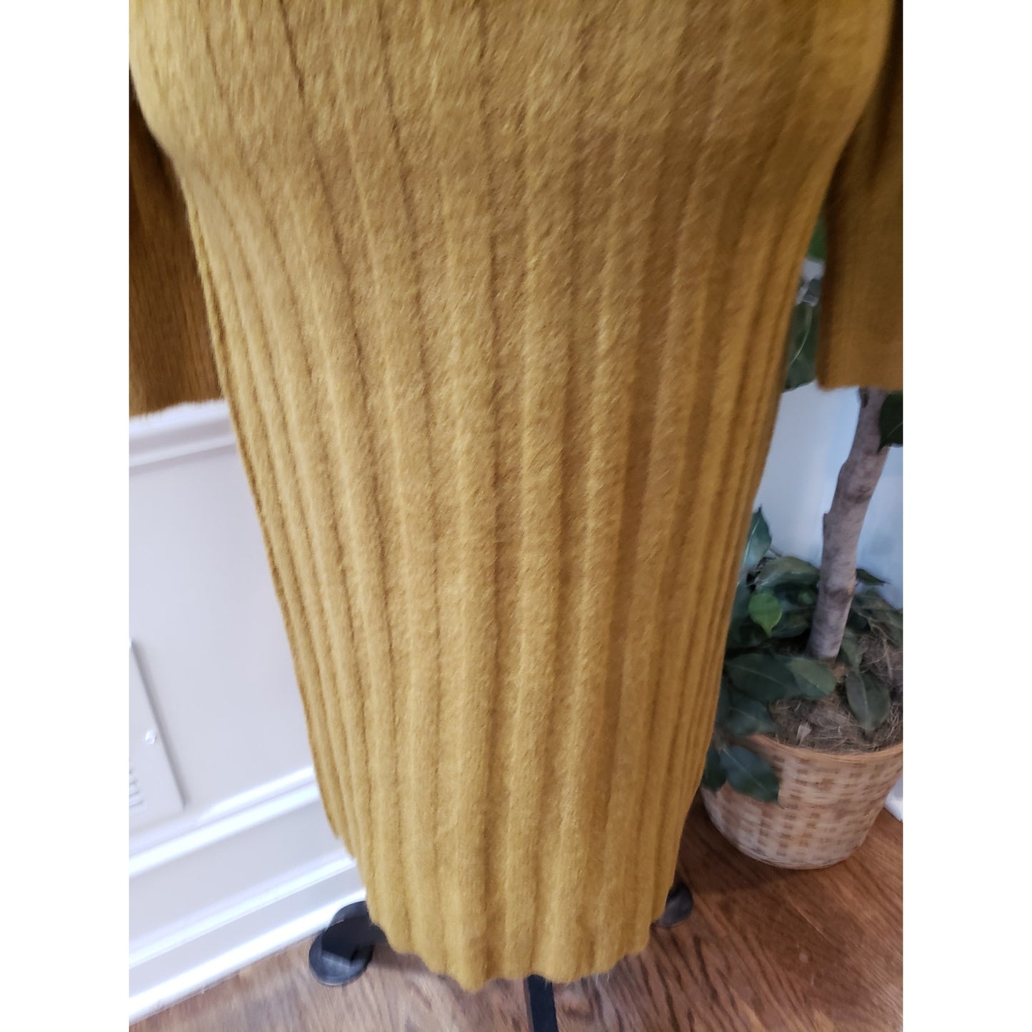 A New Day Sweater Dress Women's XS Green Knit Long Sleeve Lightweight Mock Neck