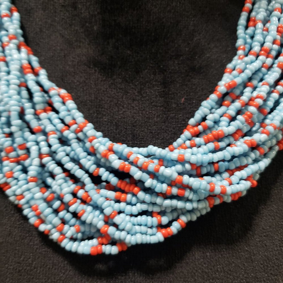 Women Bold Strand Crochet Tribal Gypsy Naga Fashion Ethnic Necklace with Lobster