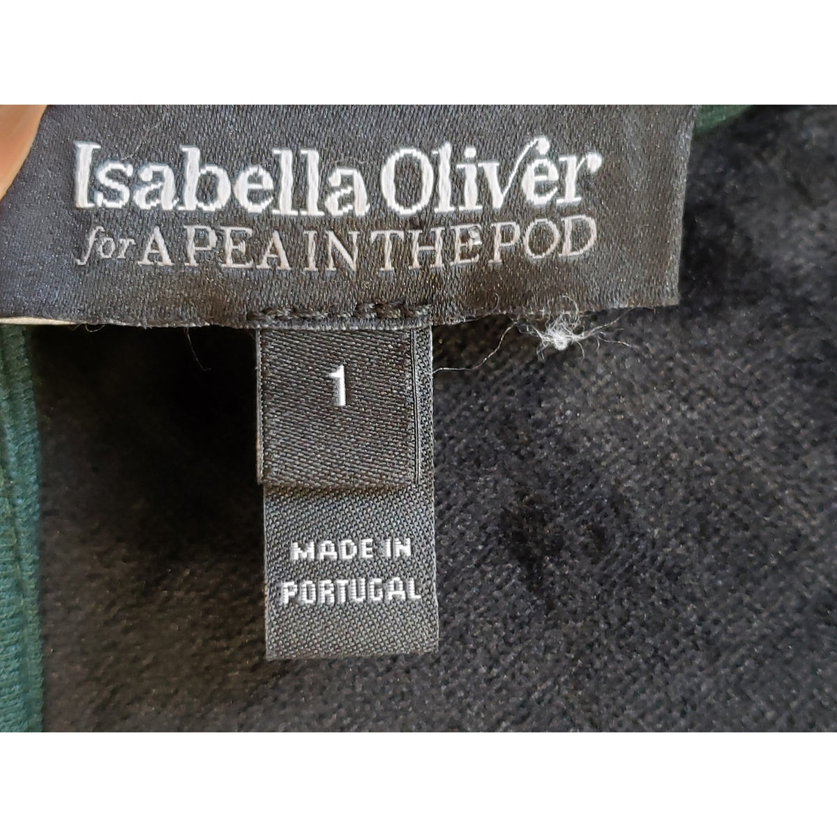 Isabella Oliver Shift Dress Women's Size 4 Olive Stretch Flare Sleeve Round Neck