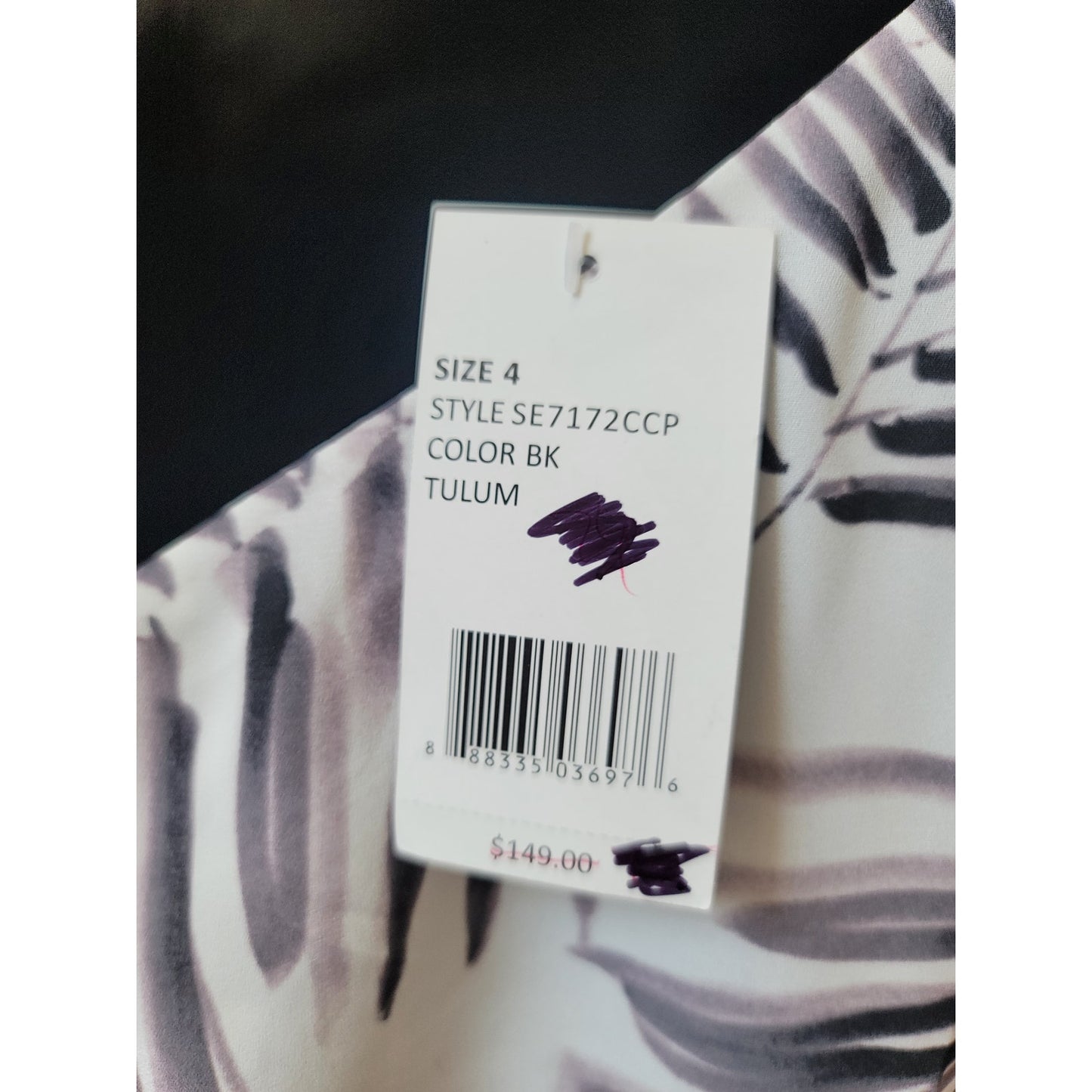 Sam Edelman One Shoulder Romper Women Size 4 White Black Leaf Print Elegant