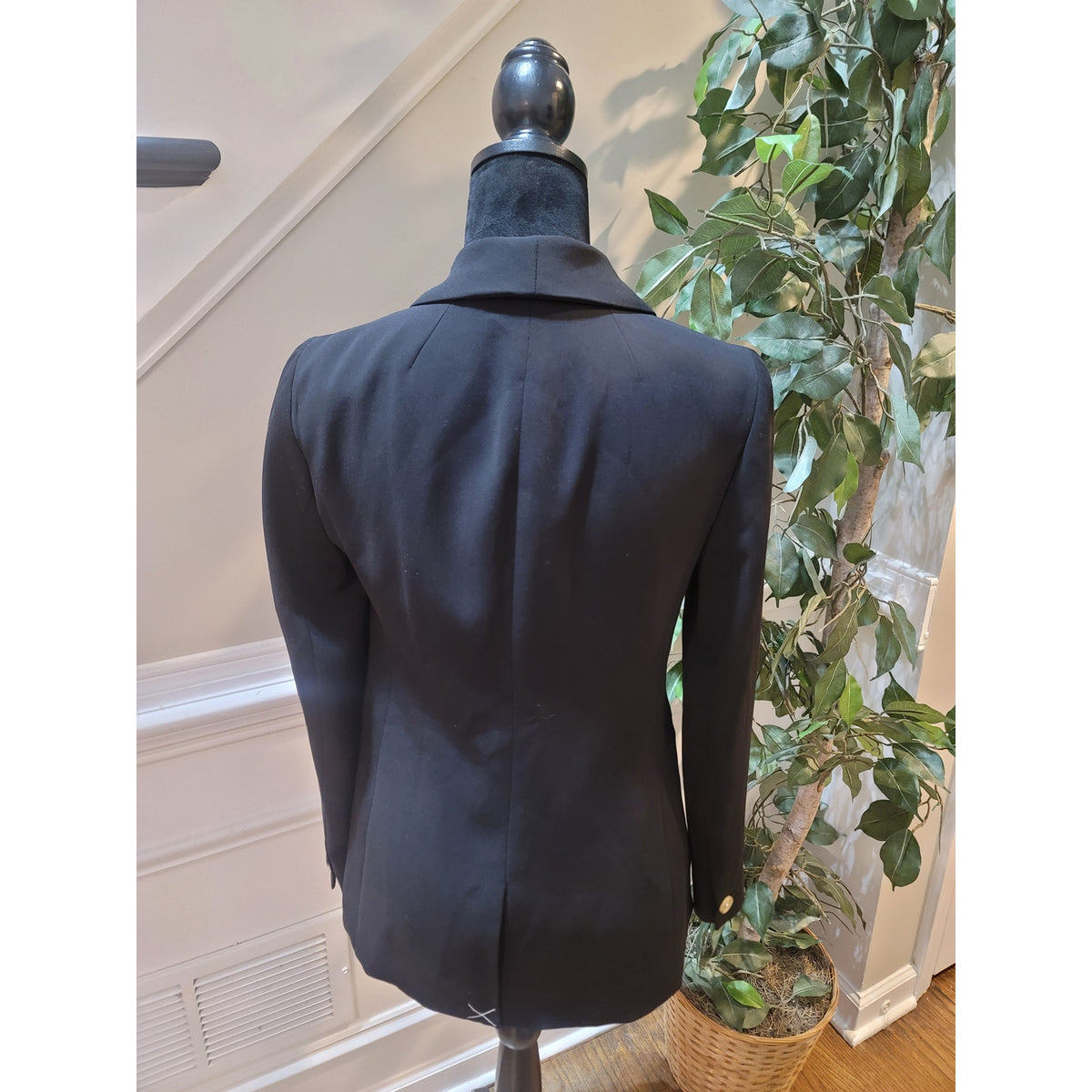 J.Crew Going Out Blazer Women SZ 0 Black Single Button Shawl Collar Besom Pocket