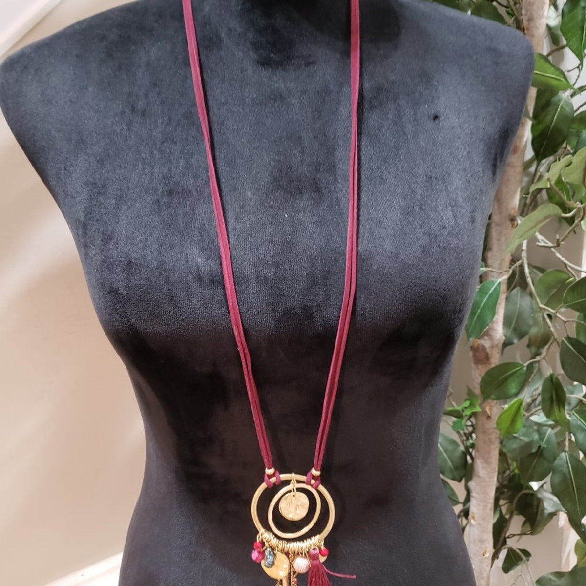 Womens Fashion Chunky Gold Tone Pendant Colorful Charm Long Necklace w/ Lobster