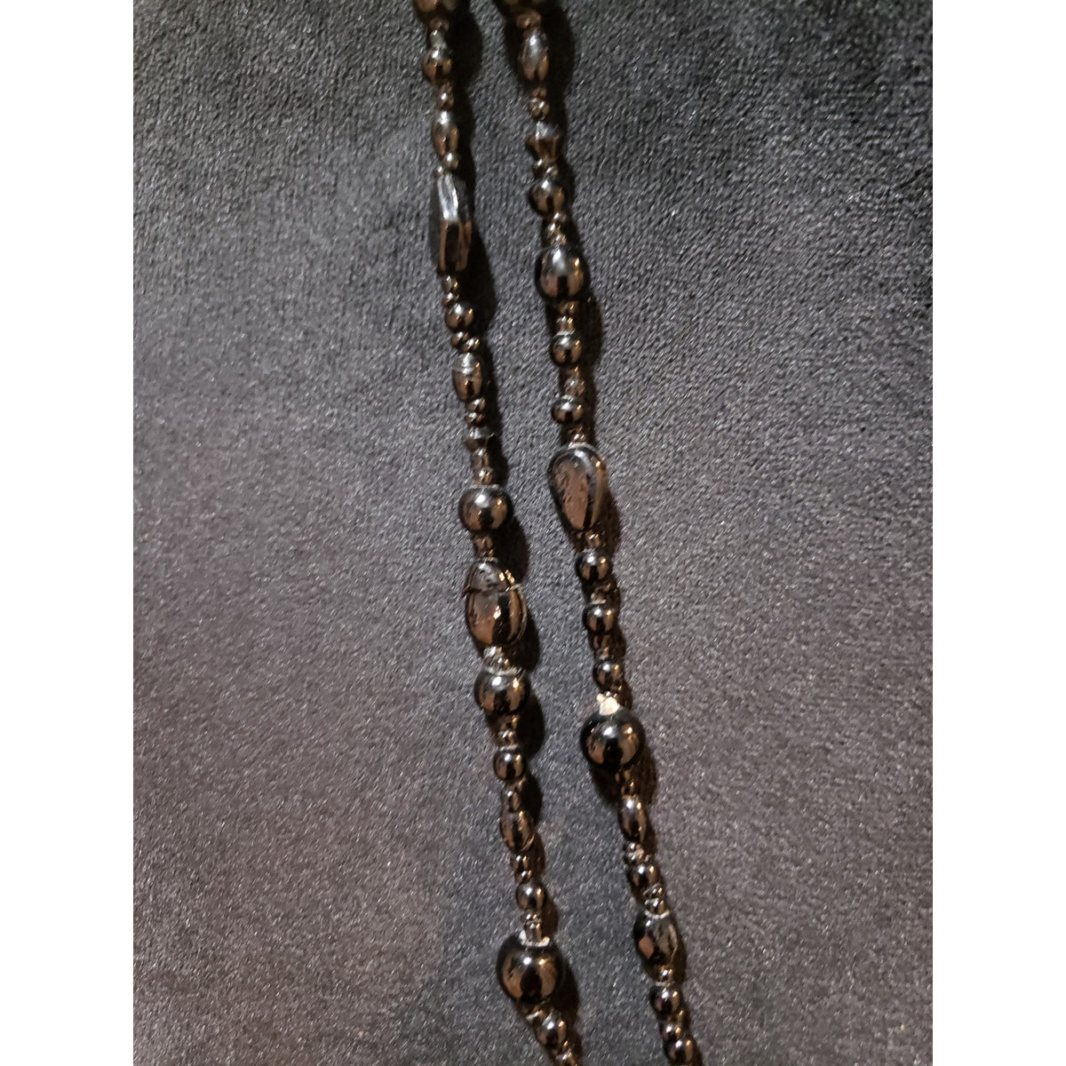 Womens Fashion Black Beaded Statement Long Collar Necklace with Lobster Clasp