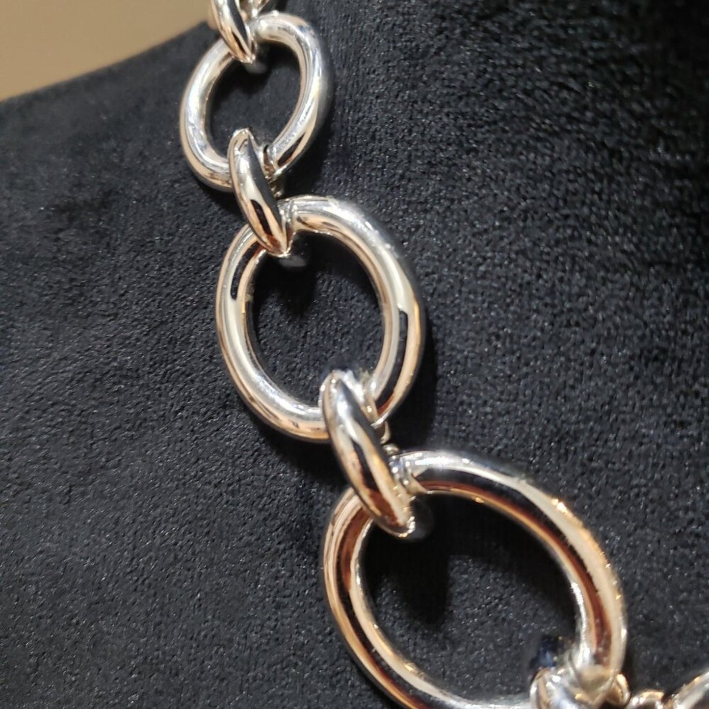 Womens Fashion Silver Twisted Link Chain Necklace Jewelry with Lobster Clasp