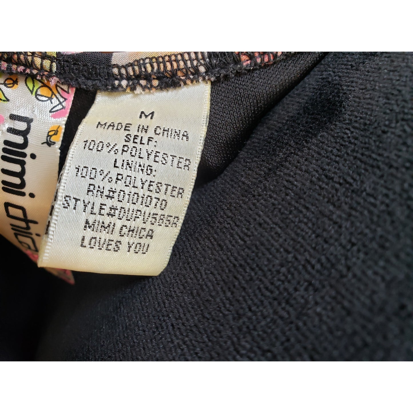 Mimi Chica Sheer Dress Womens Medium Black Floral Lined Ruffle Spaghetti Strap