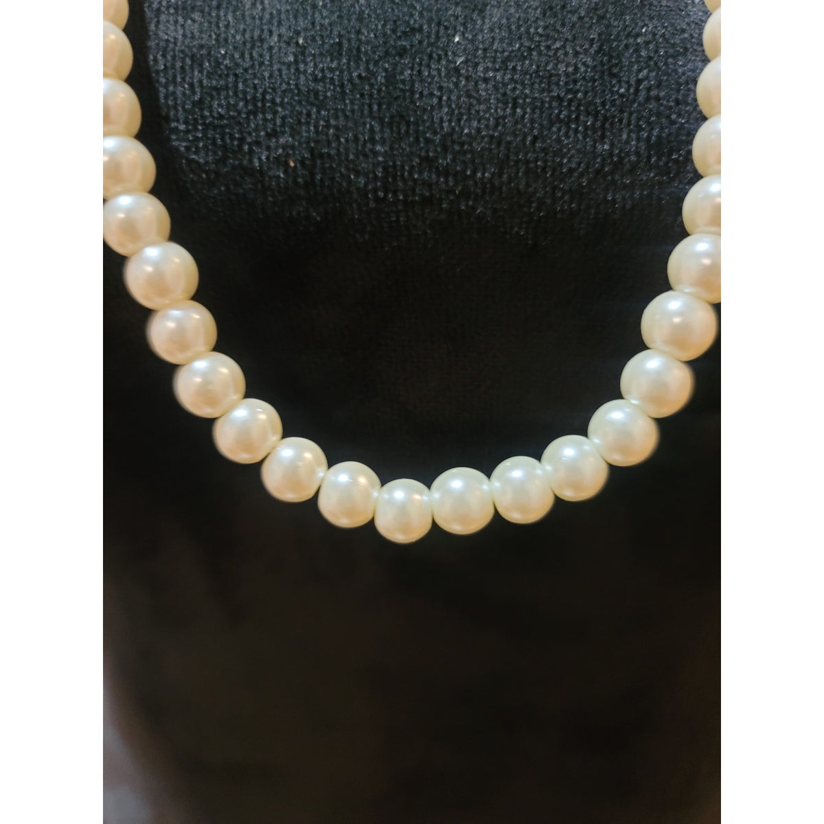 Women’s Pearl Beaded Necklace With Lobster Clasp Adjustable Gold Chain- Extended