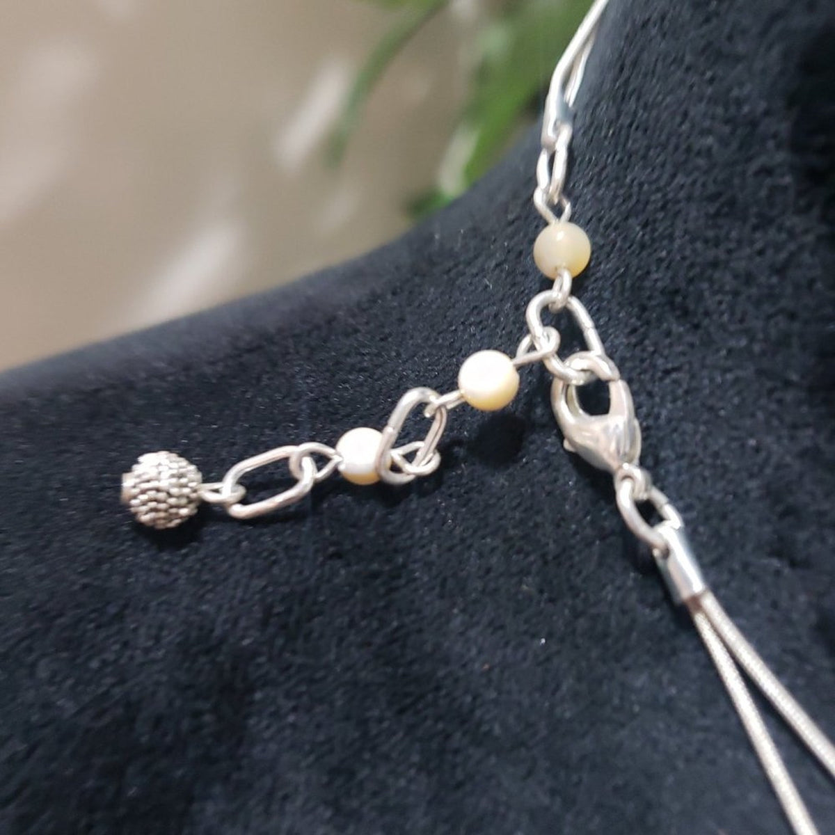 Women Fashion Double Strand Jasper Focal Stone Charm Beaded Pendant Necklace