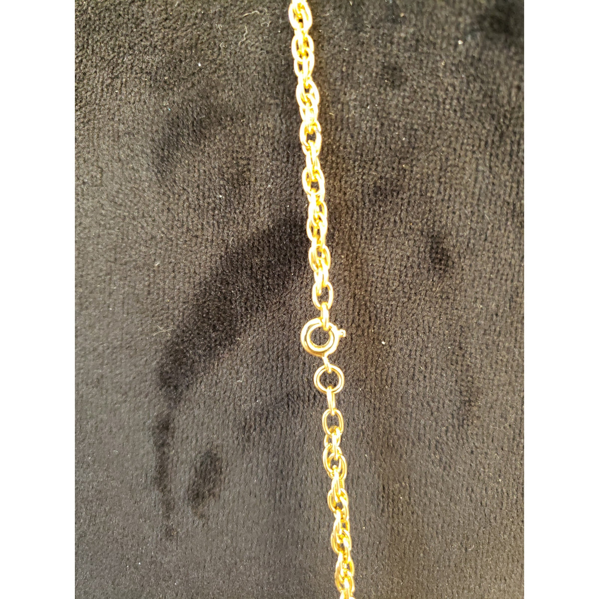 Handmade Gold Wire Wrapped Green Stone Pearl Pendant Necklace Boho Unique