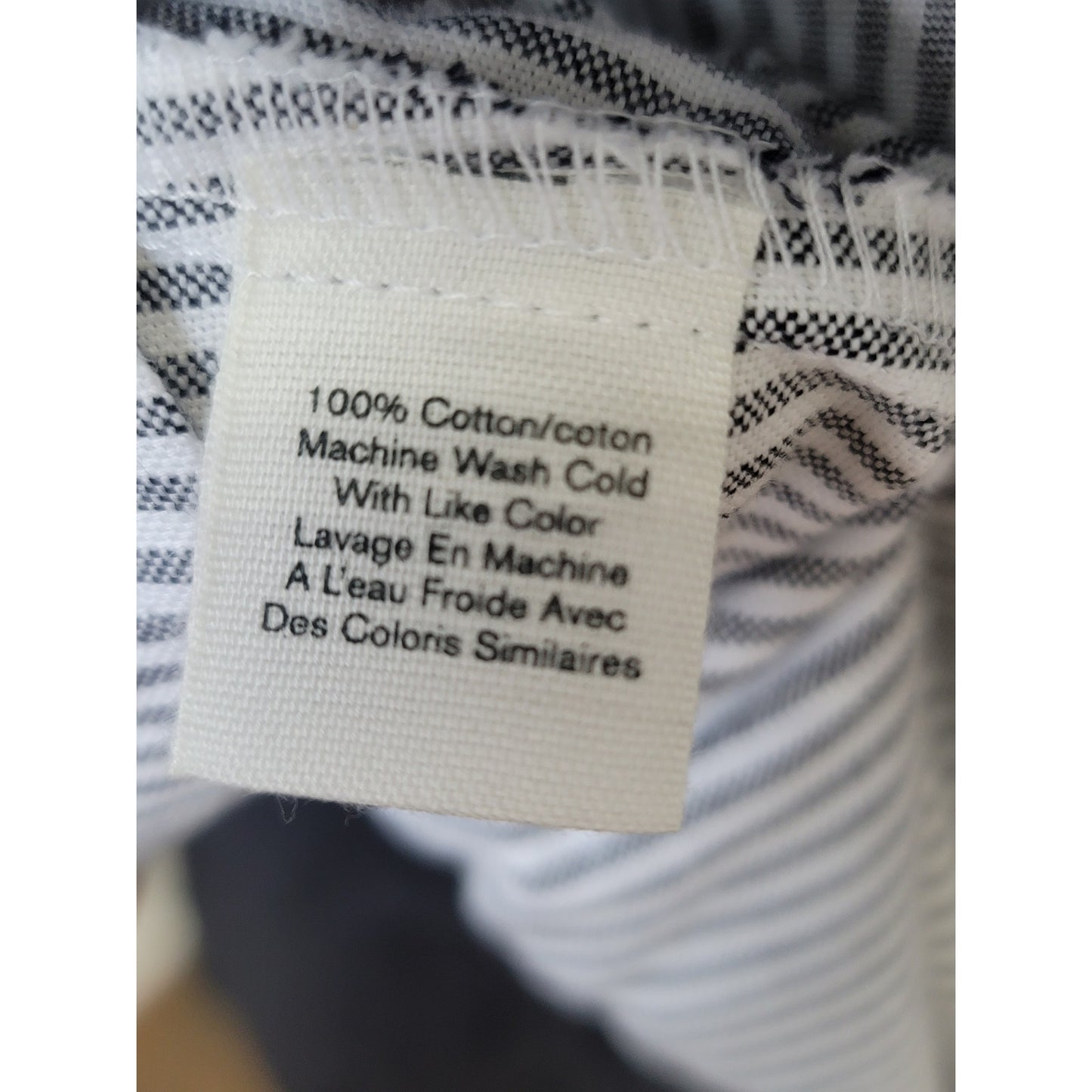 Kimchi and Blue Blouse Women Medium White Black Striped Ruffle Button Down Top