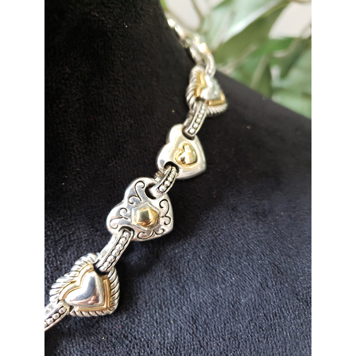 Cookie Lee Womens Fashion Carving Heart Chain Link Collar Necklace with Lobster
