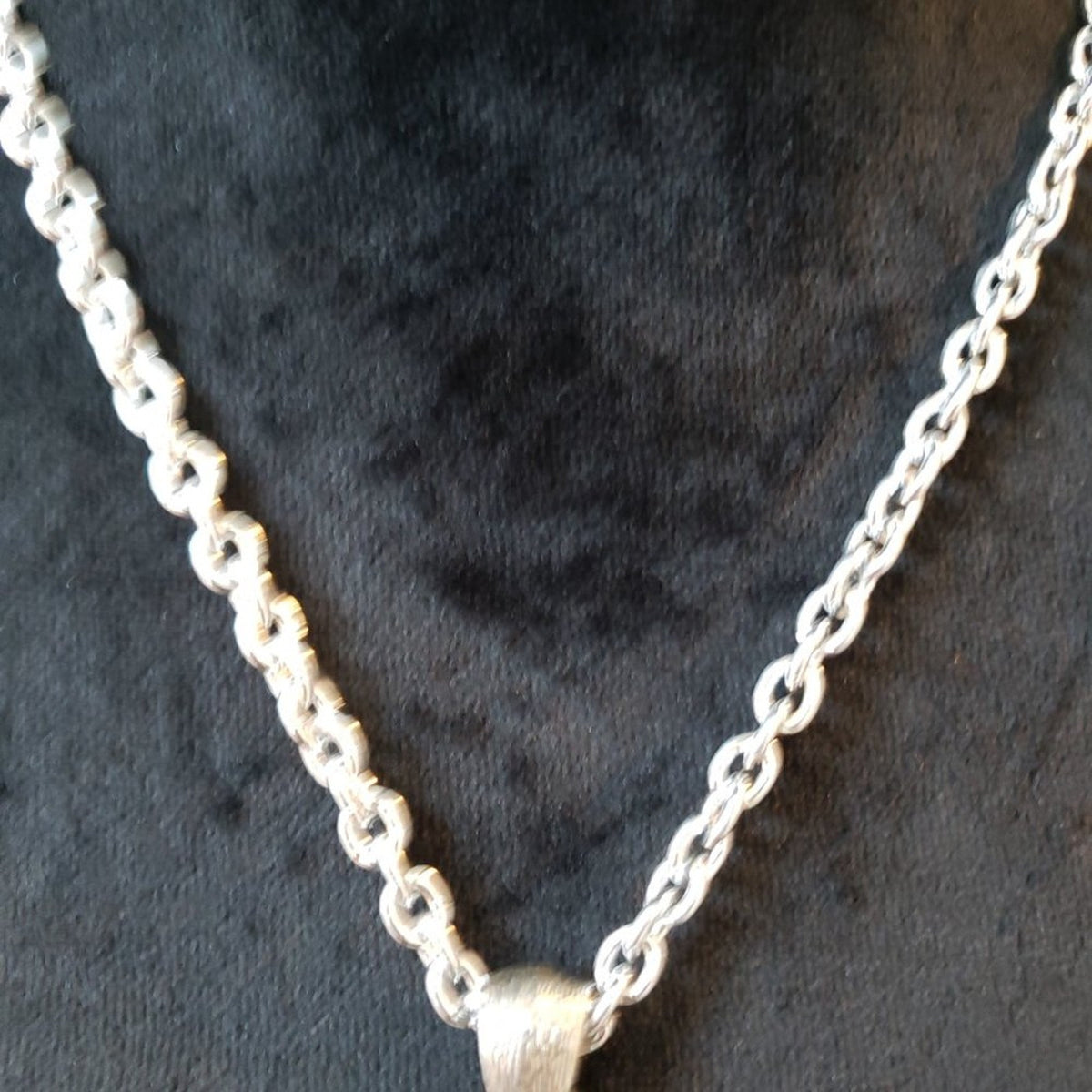 Women Fashion Sarah Coventry Silver & Turquoise Collar Necklace w/ Lobster Clasp