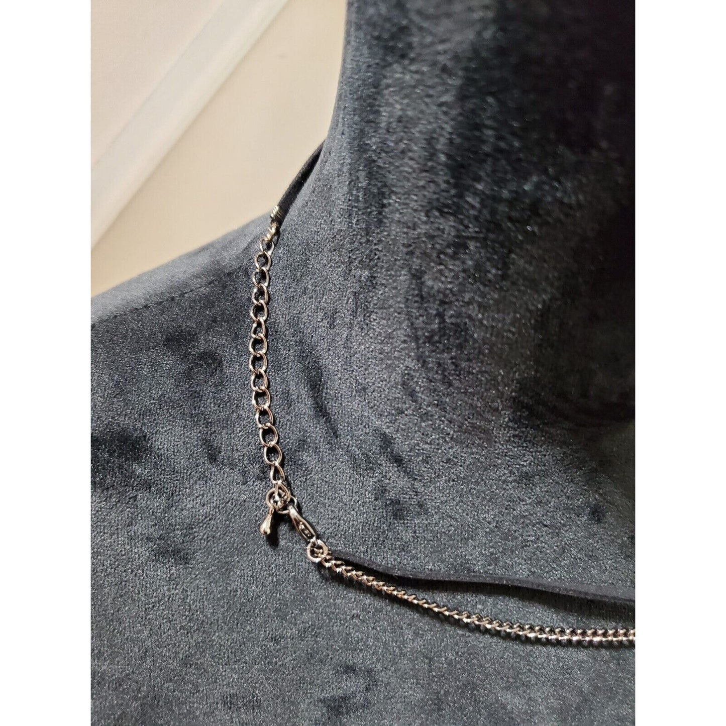 Women's Solid Black Beaded Choker Stylish Statement Pewter Necklace