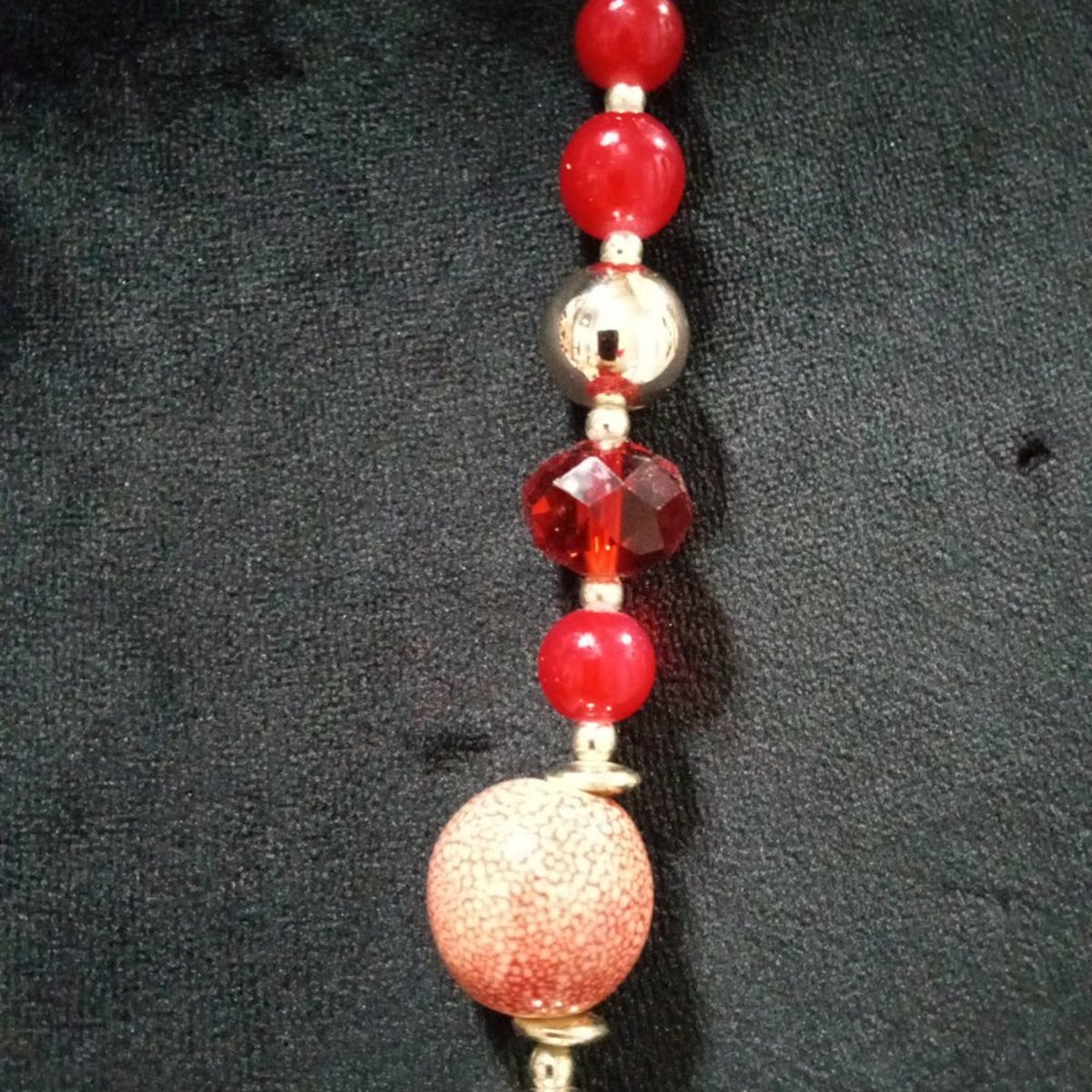 Womens Fashion Chunky Rhinestones Beaded Long Necklace with Lobster Clasp
