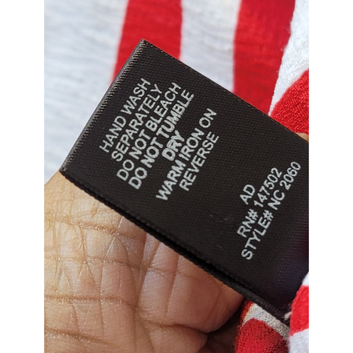 Ashley Stewart Maxi Dress Womens 22 Red White Striped Shawl Lapel Party/Cocktail