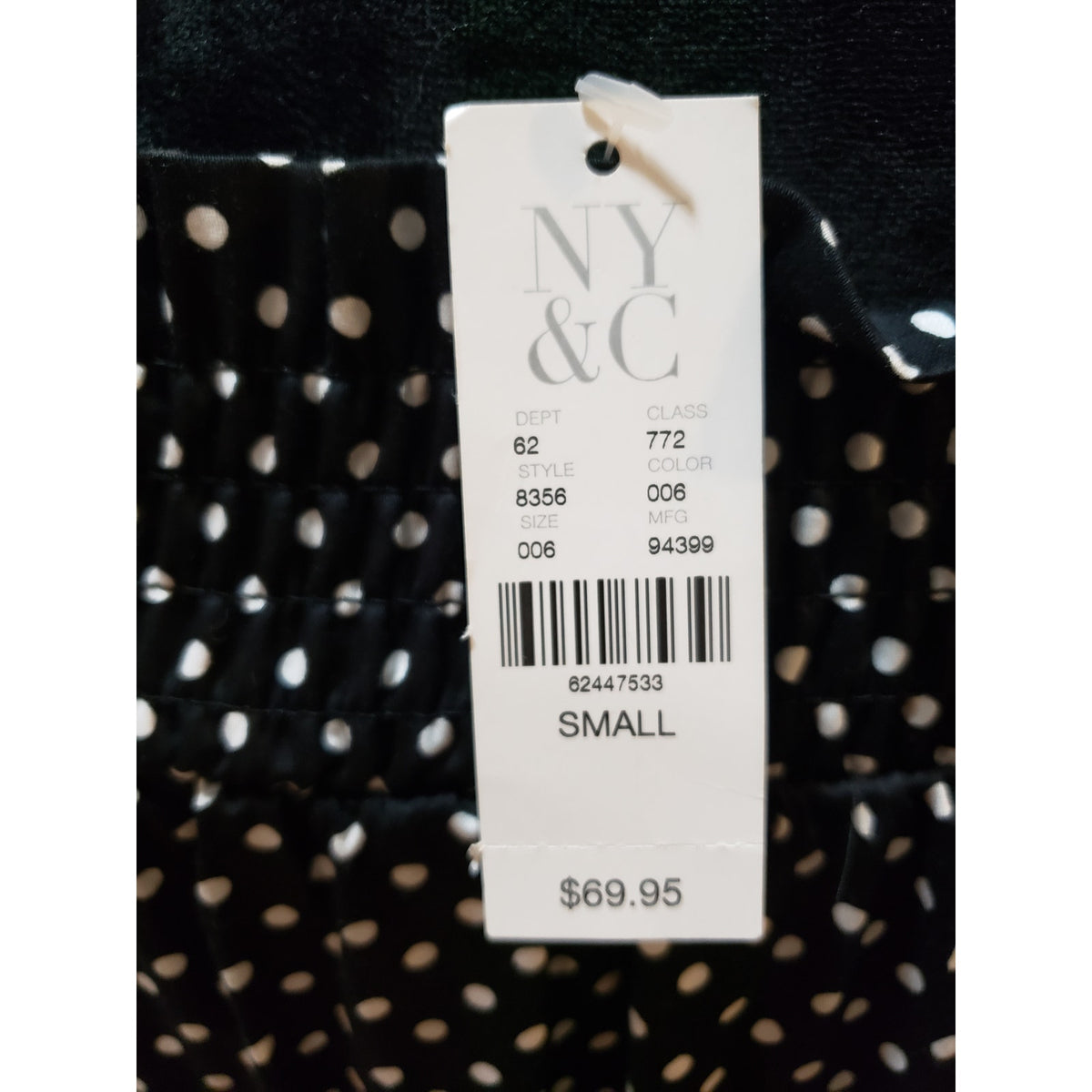 New York & Company Fit & Flare Dress Womens Size S Black Cotton Flared Sleeve