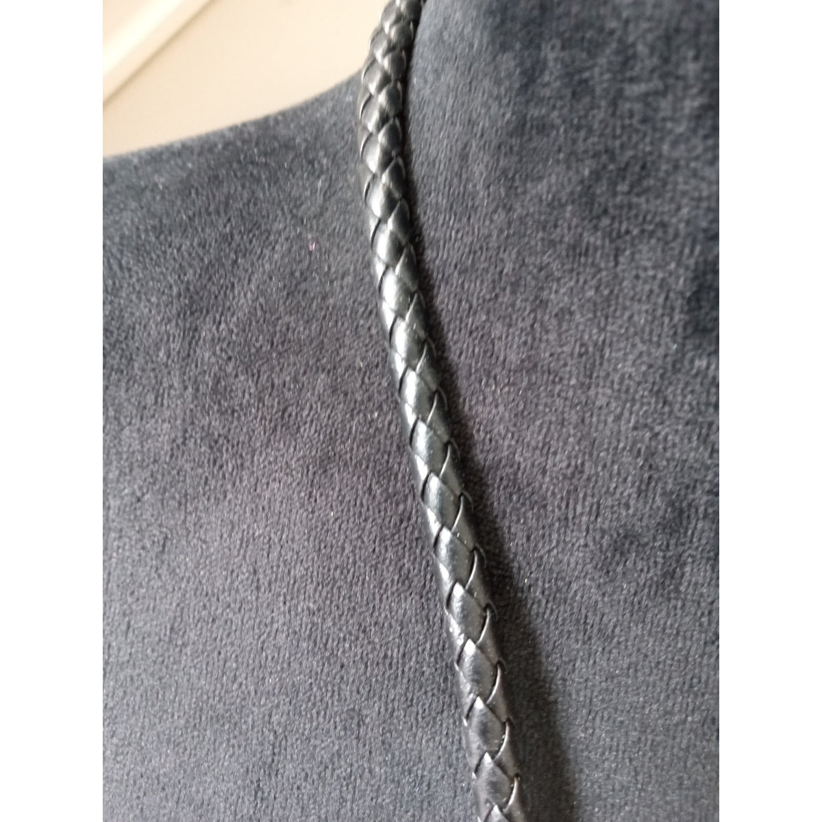 Silver Tone Abstract Swirl Pendant Necklace Black Cord Modern Statement Jewelry