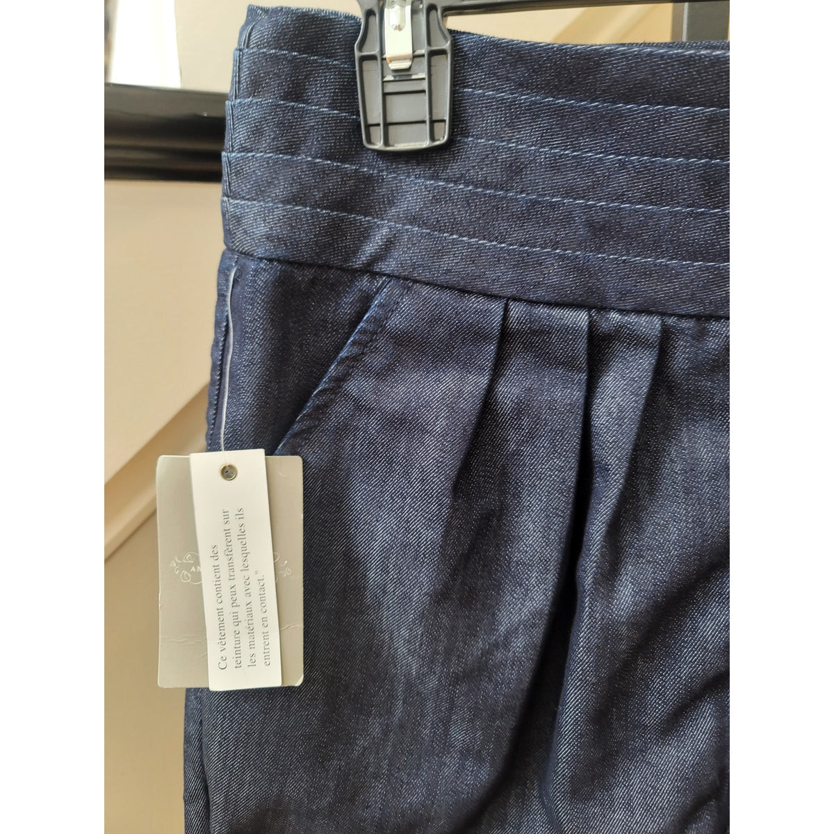 Pilcro & The Letterpress No 08 Mini Skirt Women's Size 8 Blue Denim Pleated