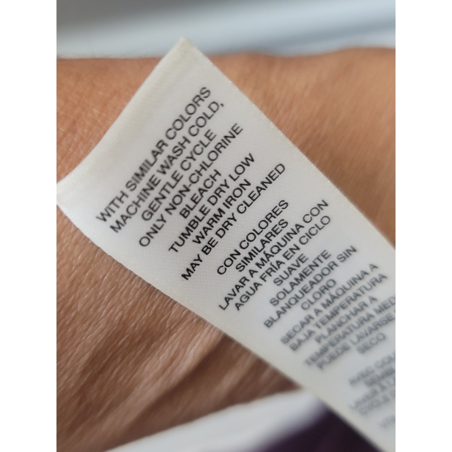 Chico's Sweater Women's Size 2 Large Purple Sheer Hem Knit Stretch Long Sleeve