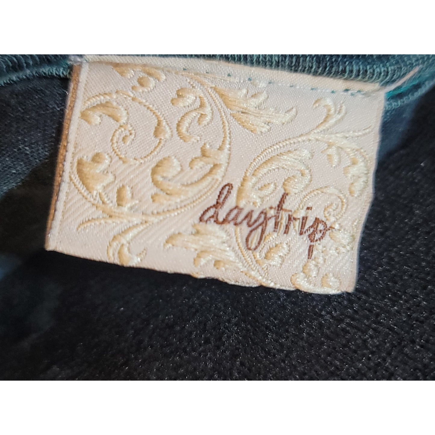 Daytrip Women’s Medium Blue Rebel Nation Graphic Long Sleeve Burnout Tee Shirt