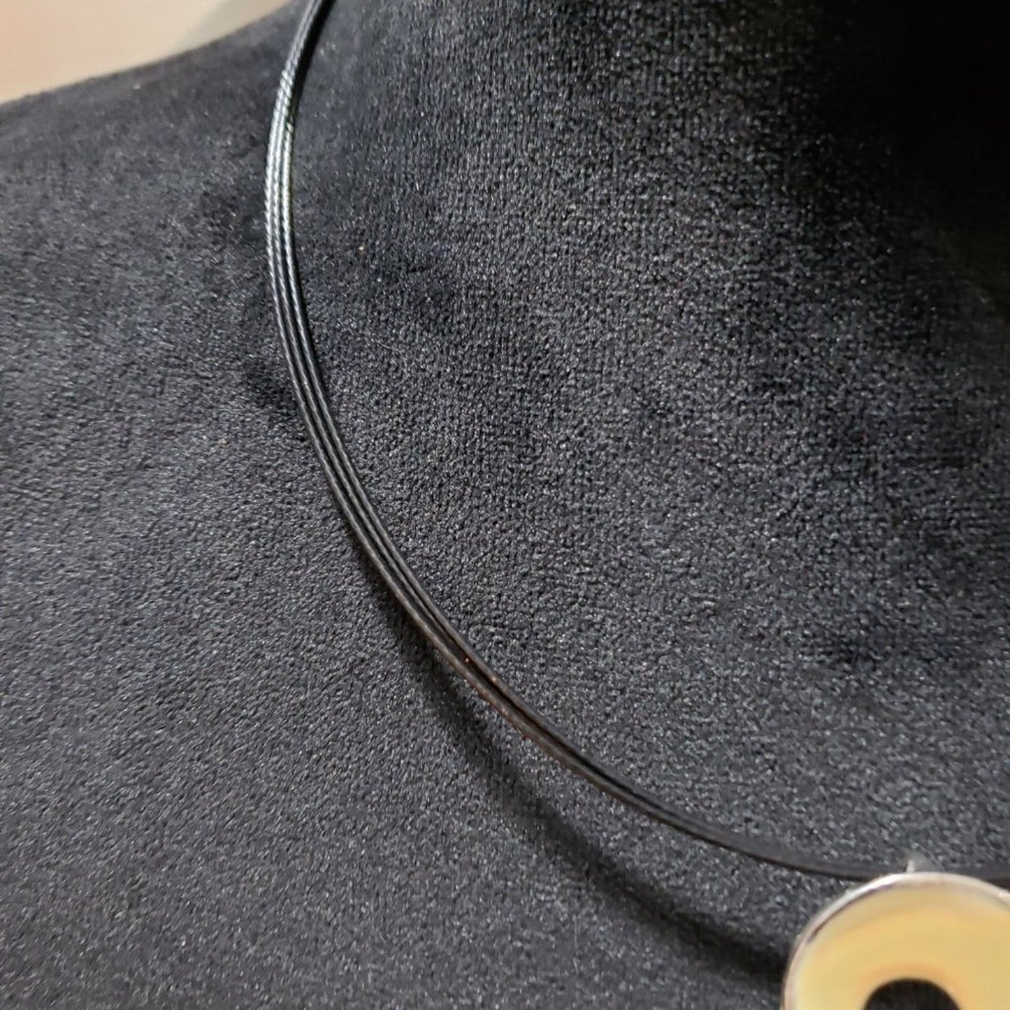 Womens Fashion Cream Enamel Flower Pendant Collar Necklace with Lobster Clasp