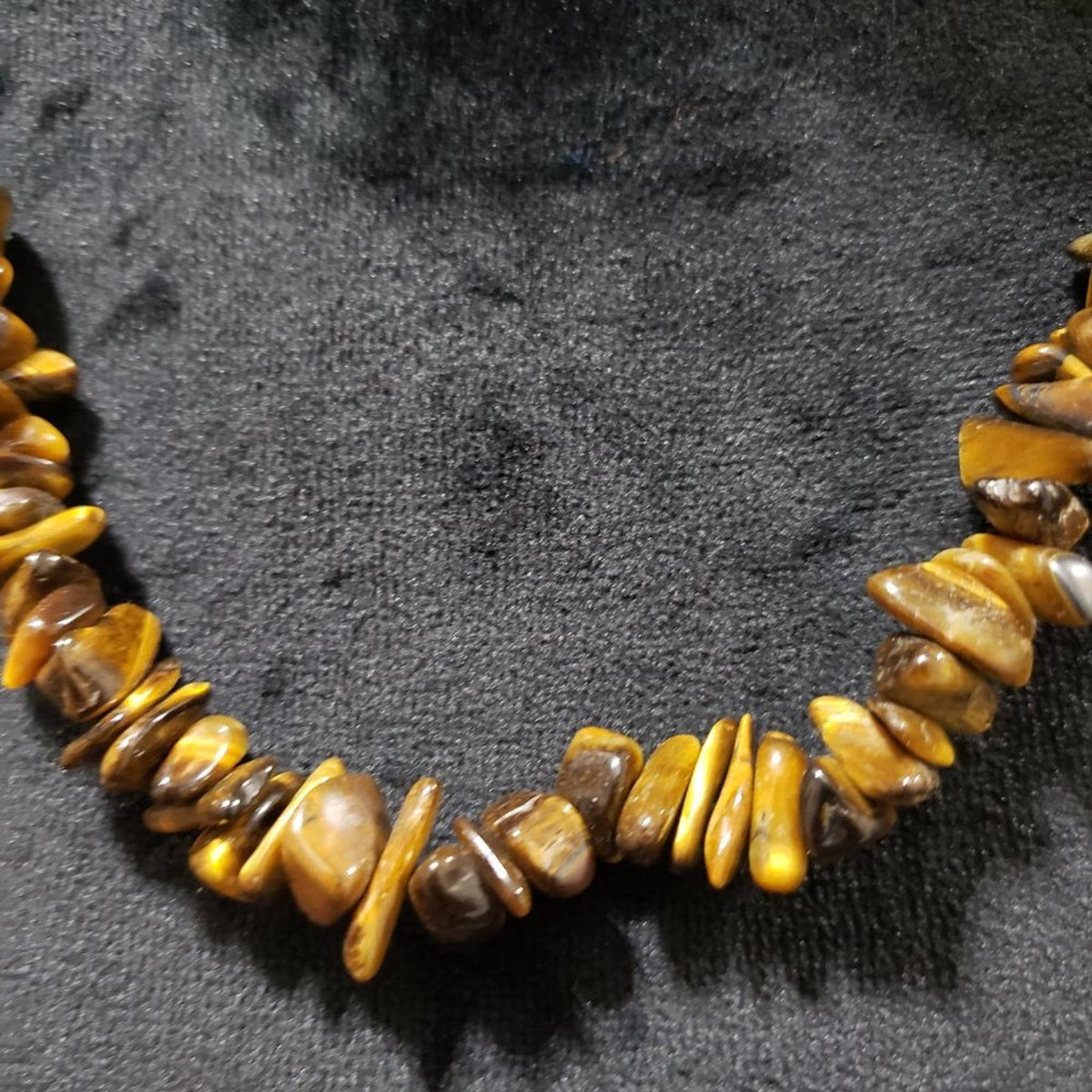 Women's Brown Tiger Eye Beaded Fashion Trendy Choker Necklace